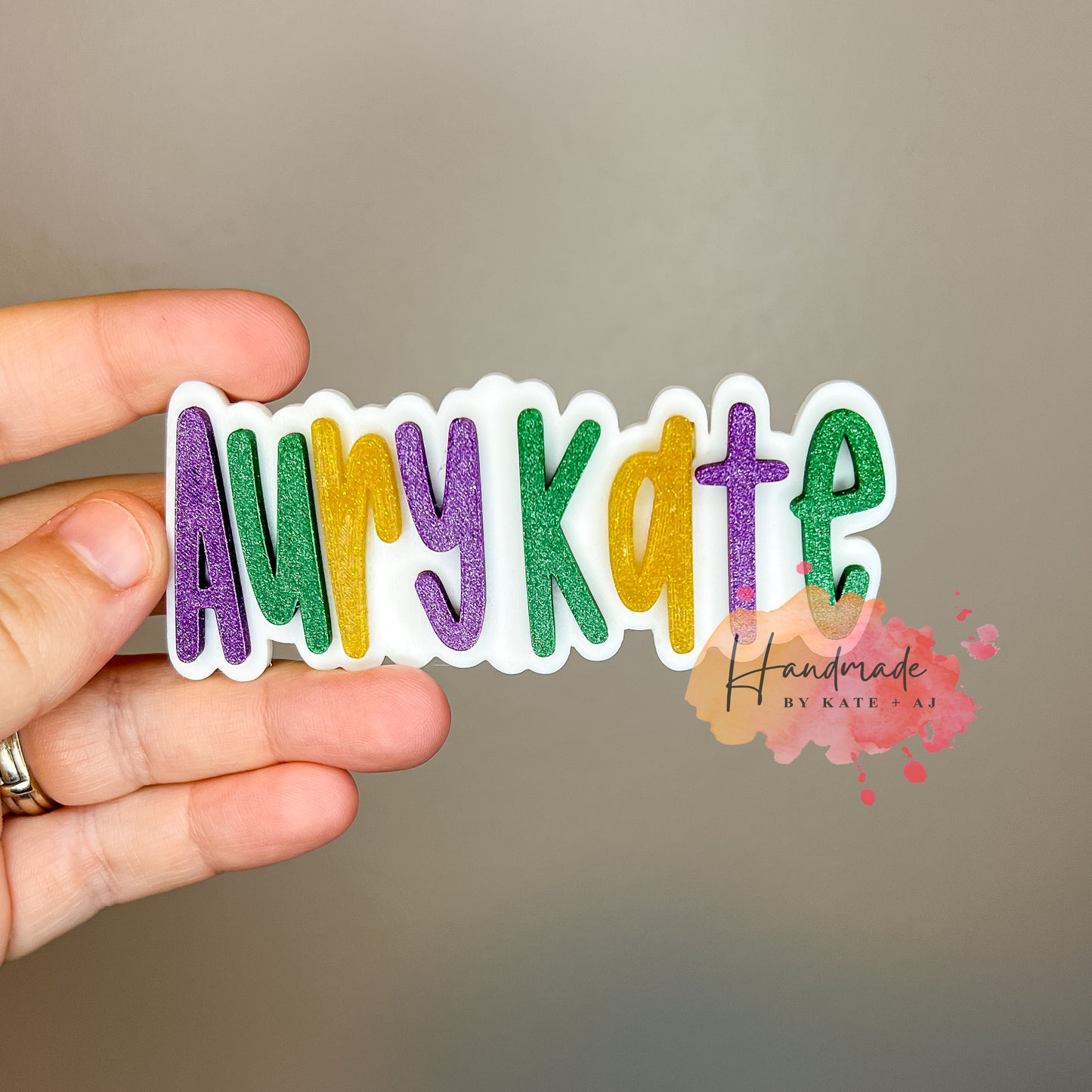 Mardi Gras Name Clip - Single