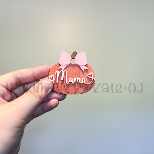 RTS Pumpkin W Bow Lanyard Plate