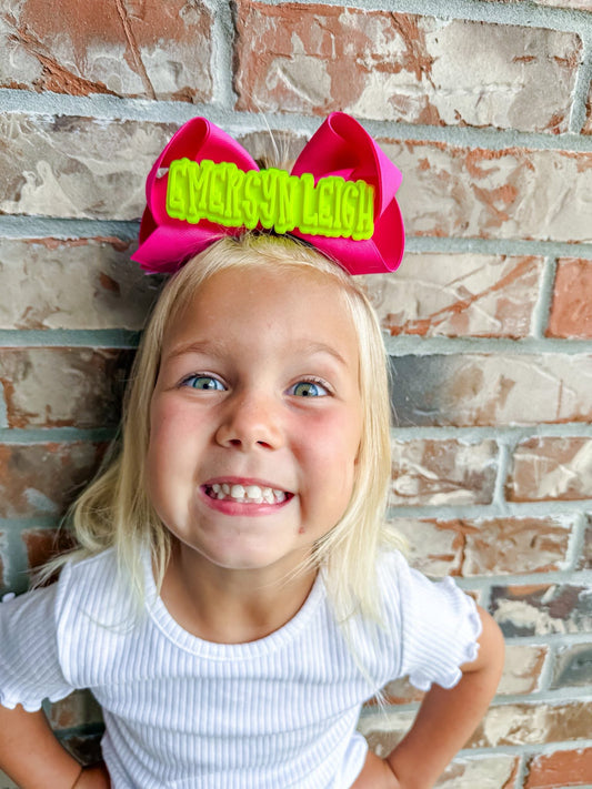 Personalized Neon Single Clips - Pack of 4