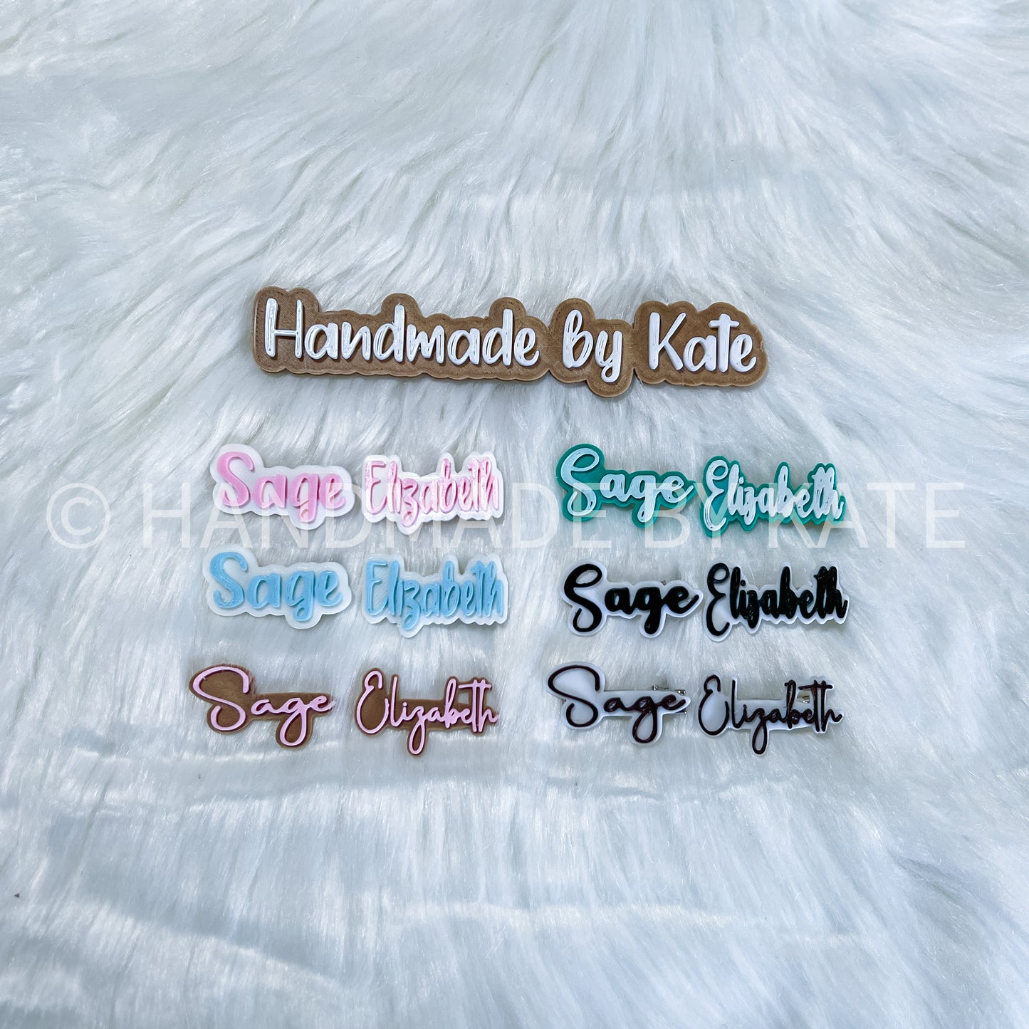 Personalized Pastel Piggies Clips - Pack of 4