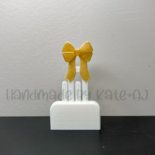 RTS Gold Sparkle Bow Bookmark