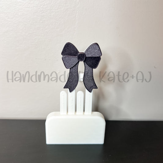 RTS Black Sparkle Bow Bookmark