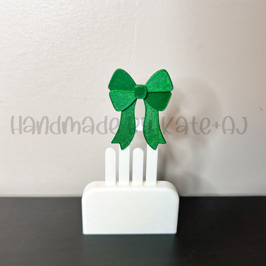 RTS Green Sparkle Bow Bookmark