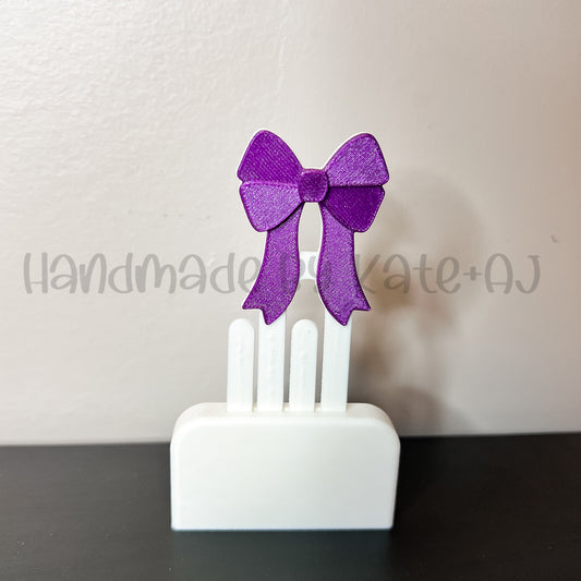 RTS Purple Sparkle Bow Bookmark