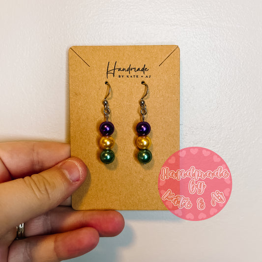 Mardi Gras Earrings