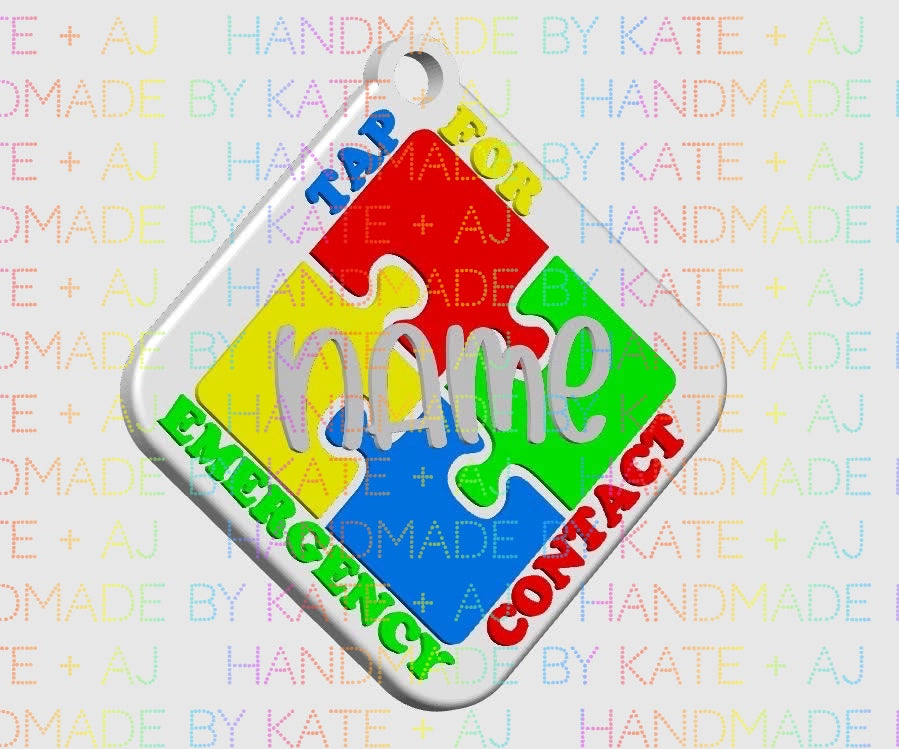 Emergency Contact Puzzle Tag