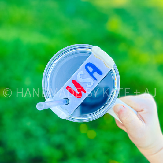 Red, White, & Blue Stanley Lid Topper