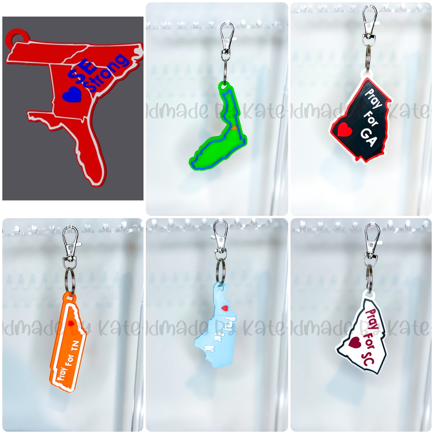 Hurricane Helene Keychains