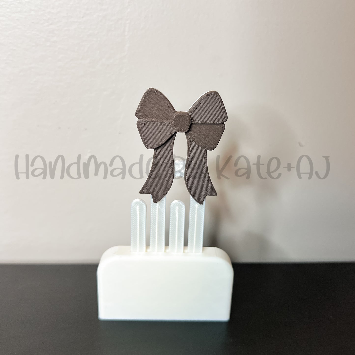 RTS Grey-Brown Bow Bookmark