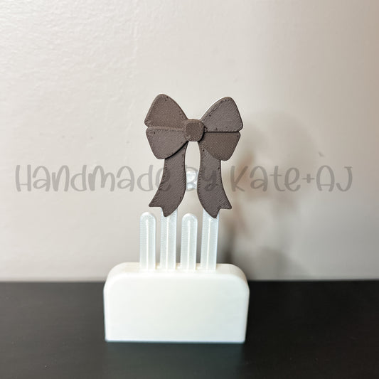 RTS Grey-Brown Bow Bookmark