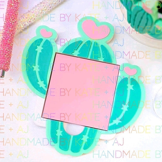 Heart Cactus Sticky Note Holder