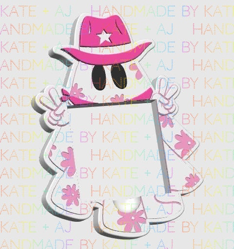 Cowboy Ghost Sticky Note Holder