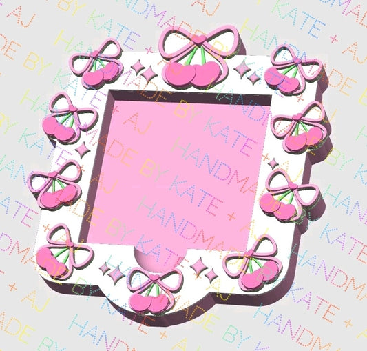 Cherries With Bow Sticky Note Holder
