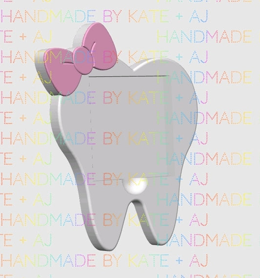 Tooth With Bow Sticky Note Holder